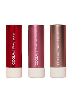 Coola Mineral Liplux Lip Balm SPF30 Trio Nude Beach, Summer Crush, & Firecracker