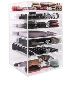 Diamond Collection 7-Tier Makeup Organizer Clear