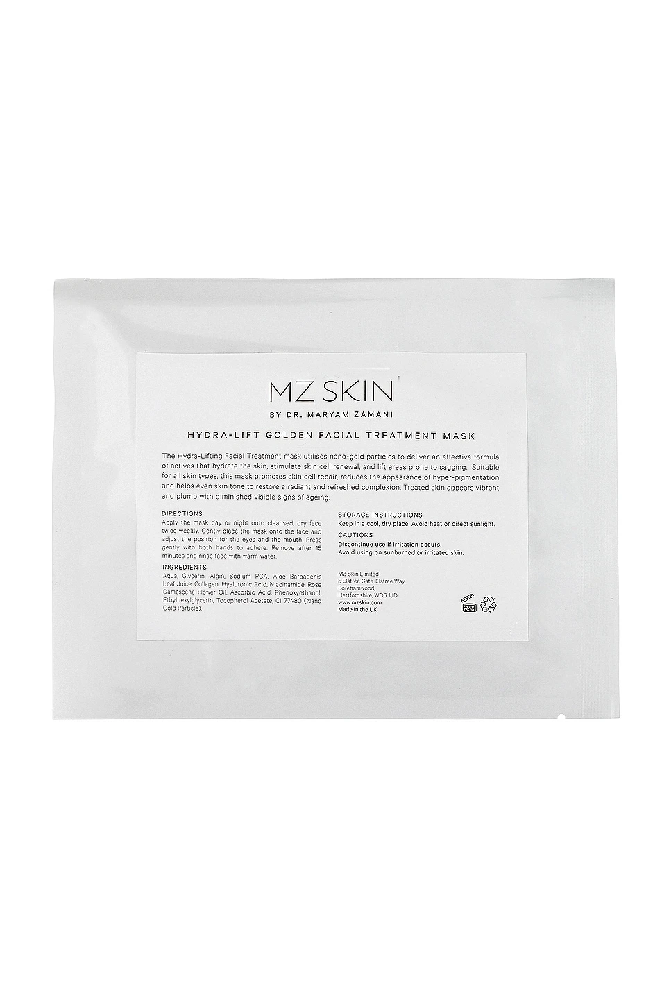 Hydra-Lift Golden Facial Treatment Mask 5 Pack - Image 3