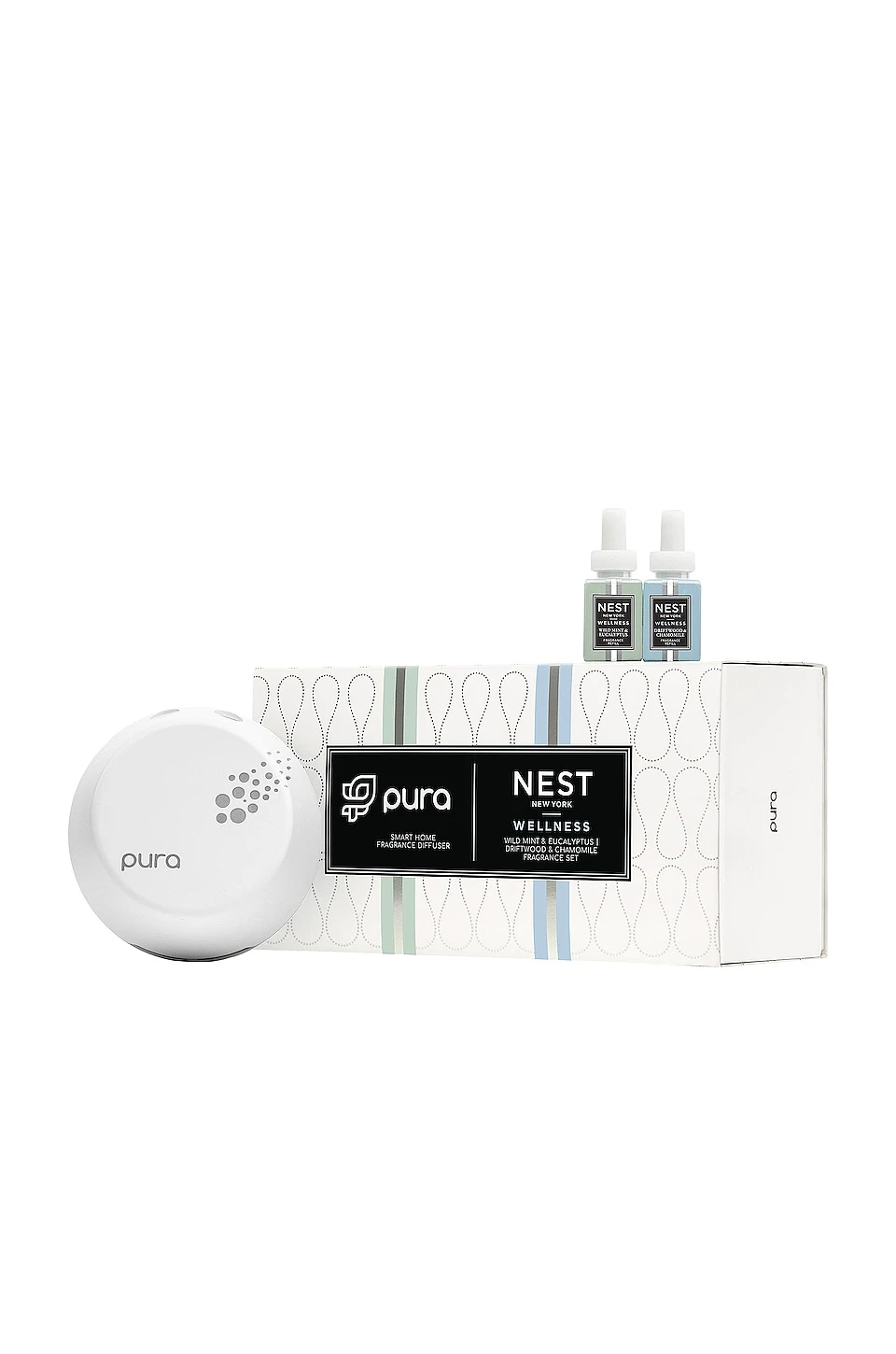 Driftwood & Chamomile + Wild Mint & Eucalyptus Pura Diffuser Set Driftwood & Chamomile + Wild Mint & Eucalyptus