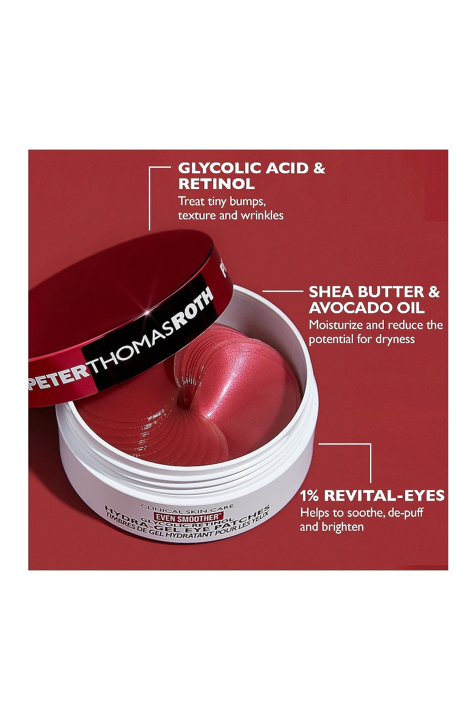 Peter Thomas Roth Even Smoother Glycolic Retinol Hydra-gel Eye Patches - Image 3