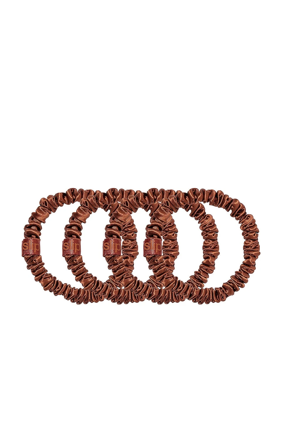 Slip Skinny Scrunchies 4 Pack In Light Brown Light Brown - Image 10