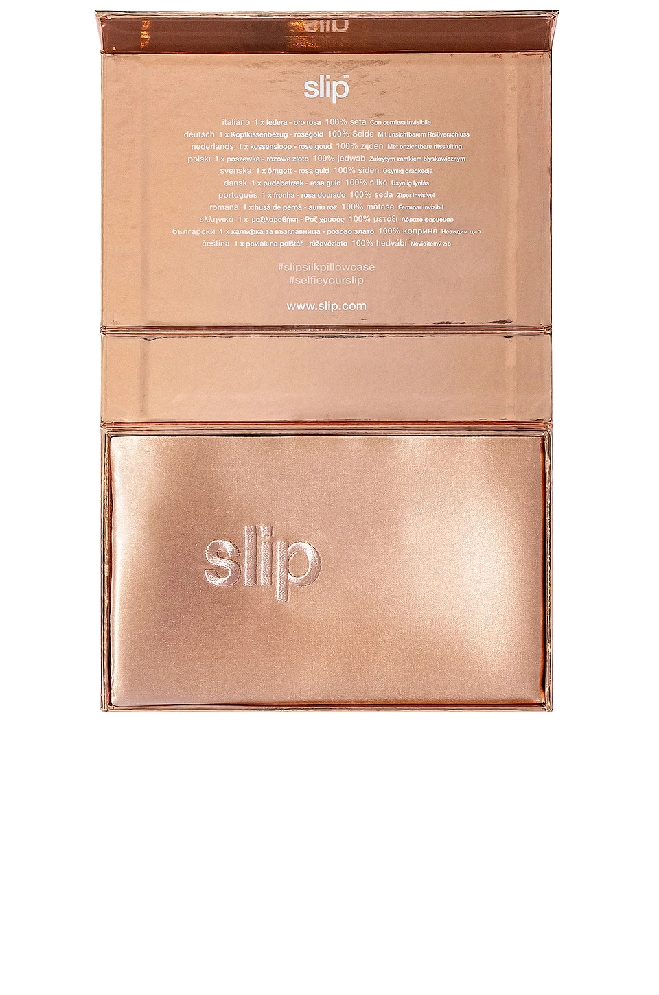Slip Queen/Standard Pure Silk Pillow Case Rose Gold - Image 3
