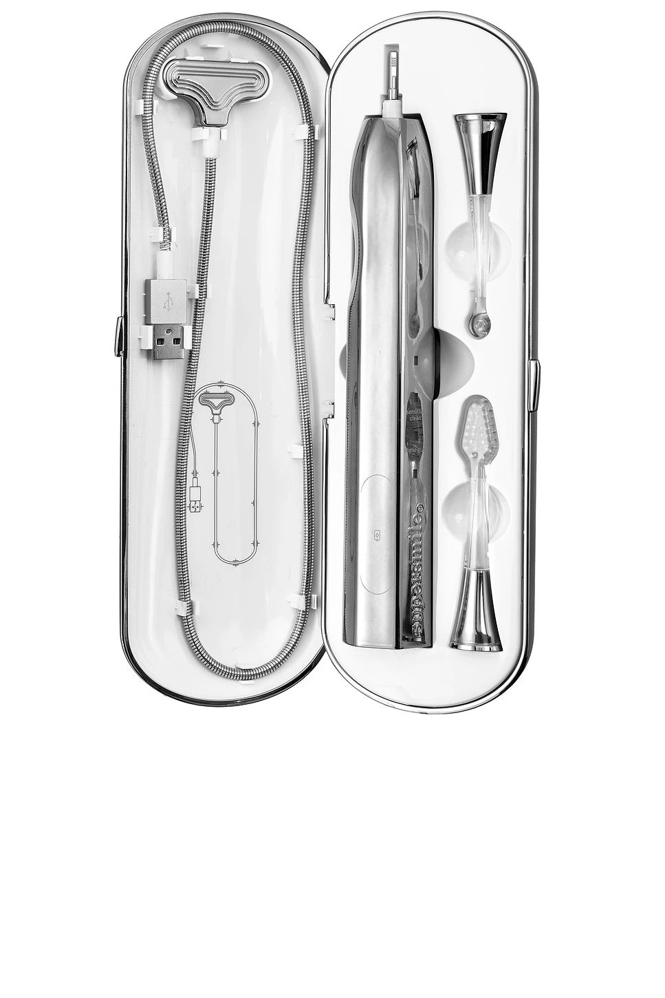 Zina45 Sonic Pulse Toothbrush With Case Chrome Silver - Image 3